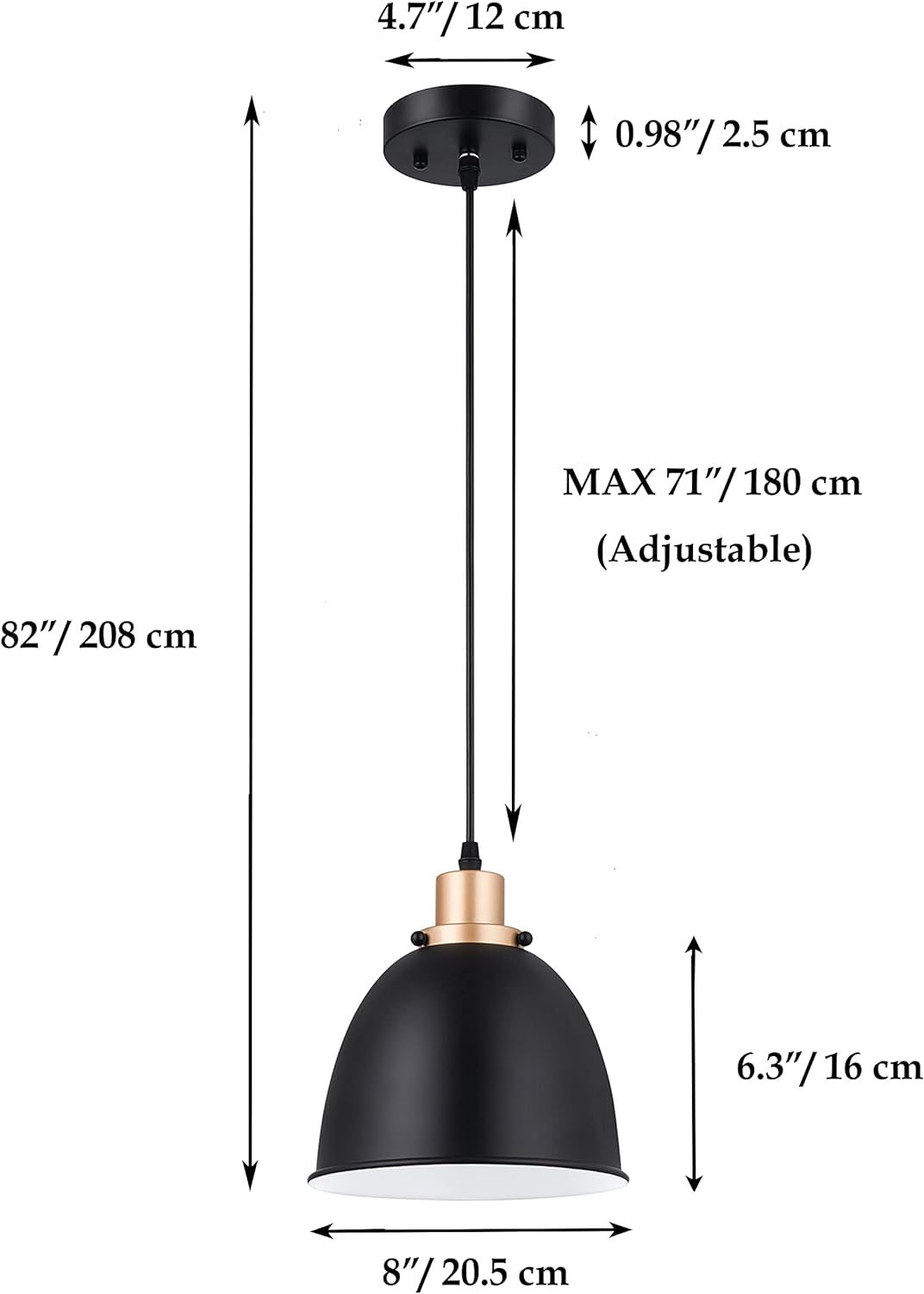 Evora Pendant Hanging Light Fixture, GH608
