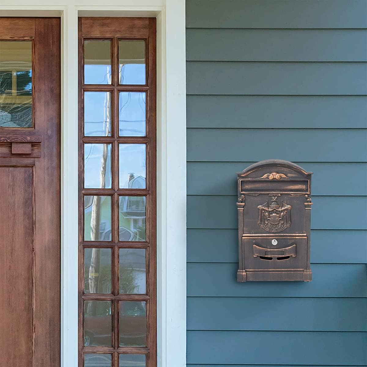 Barcelona Locking Cast Aluminum Mailbox, Red Bronze, ME01R