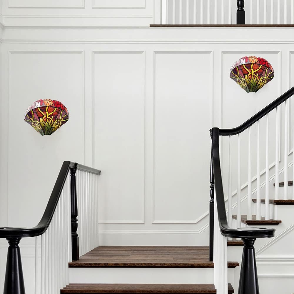 Wall Sconce, 16" L x 9" H x 6.3" W, Red/Green ZW1627