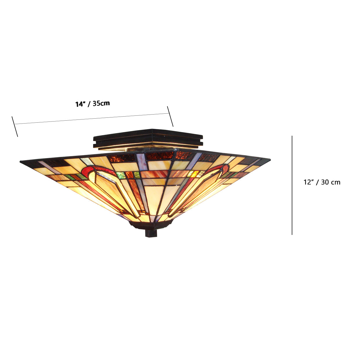 Sinofila Tiffany Semi-Flush lamp, JS1404
