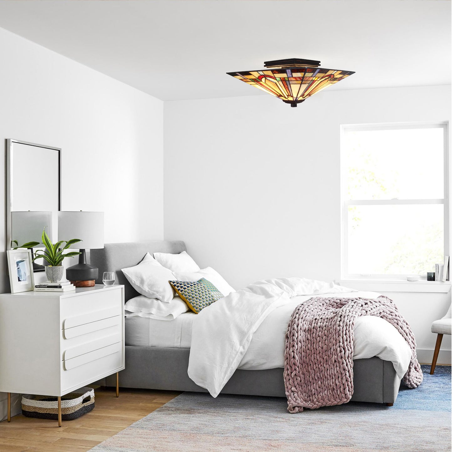 Sinofila Tiffany Semi-Flush lamp, JS1404