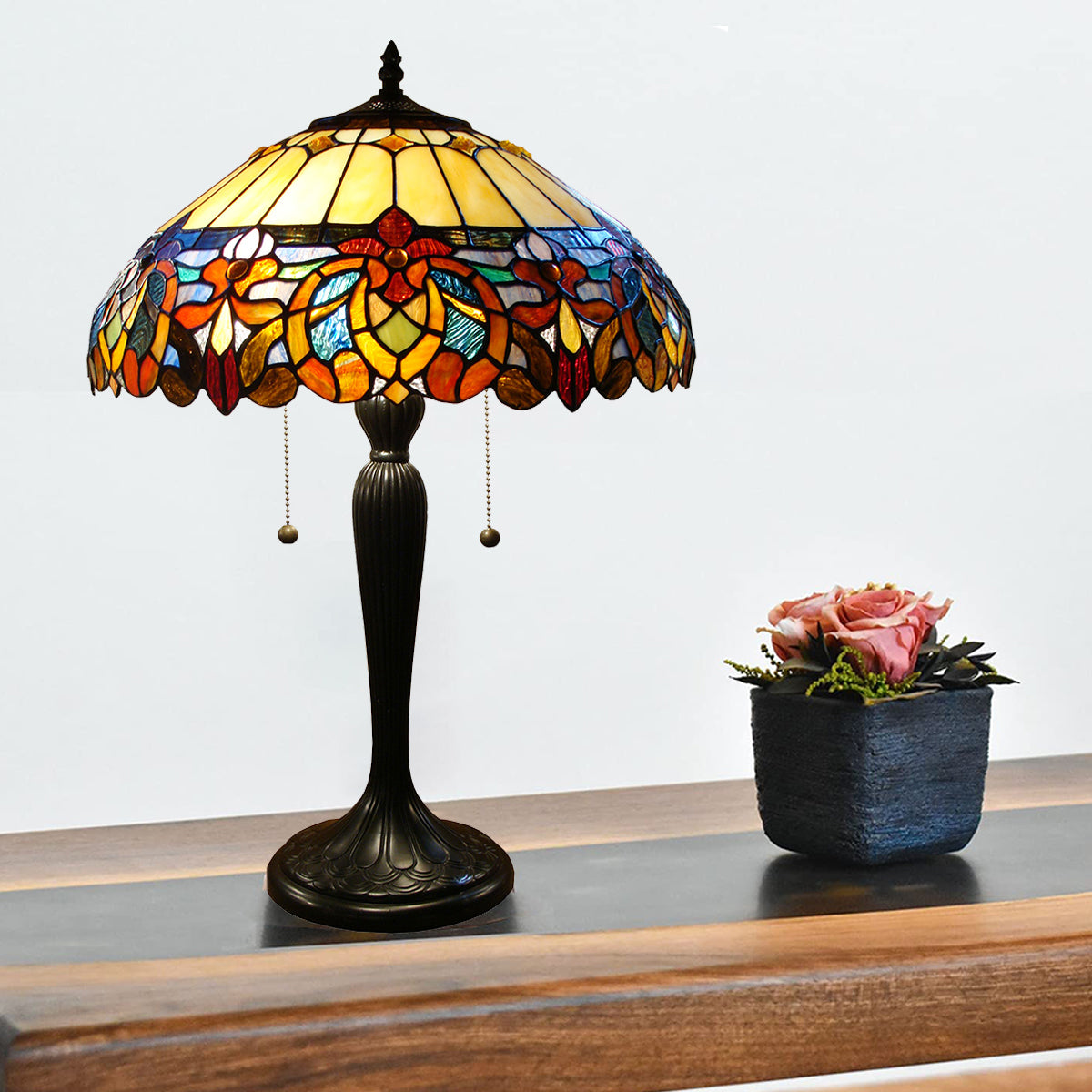 Delphin Tiffany-Style Table Lamp 25", JT1682