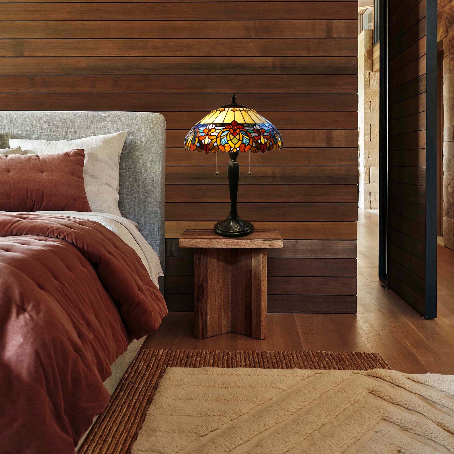 Delphin Tiffany-Style Table Lamp 25", JT1682