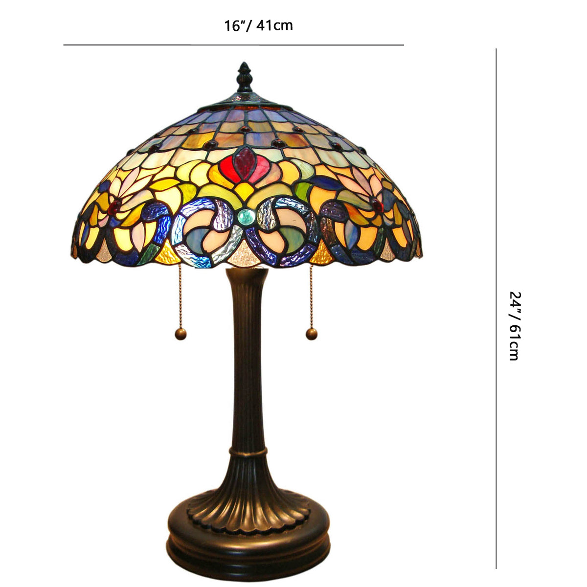 Trieste Tiffany Style Stained Glass Table Lamp, JT1684
