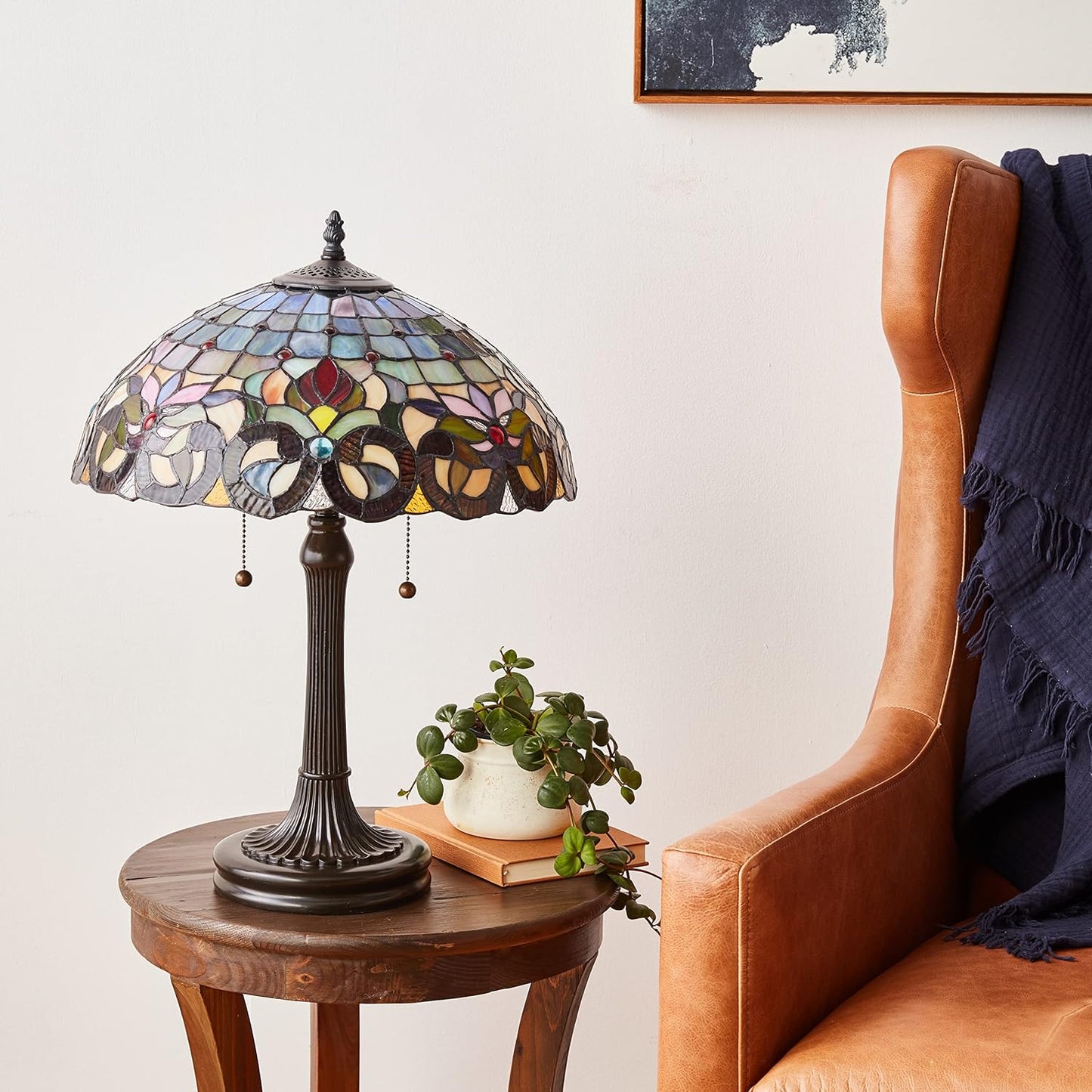 Trieste Tiffany Style Stained Glass Table Lamp, JT1684