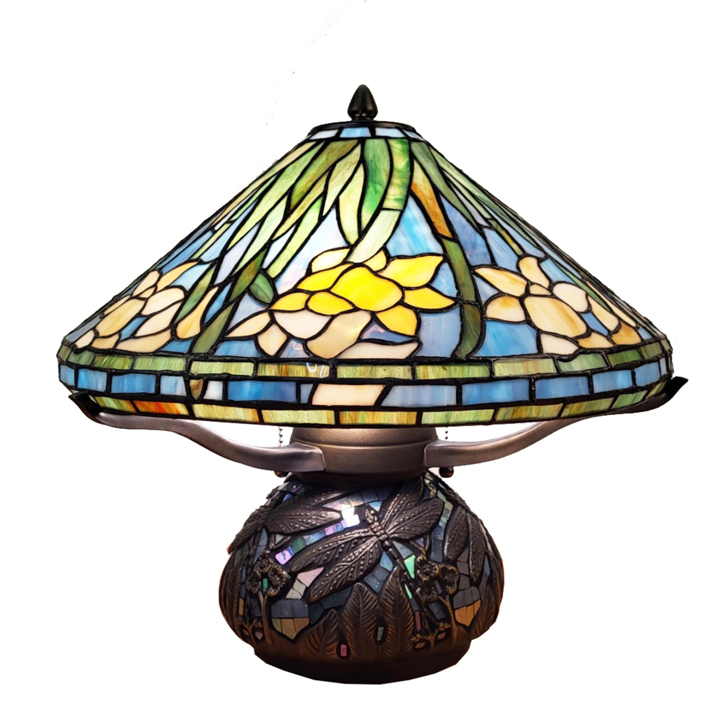 Tiffany Table Lamp Mosaic Base Bedside Lamp, Multicolor, KT1635