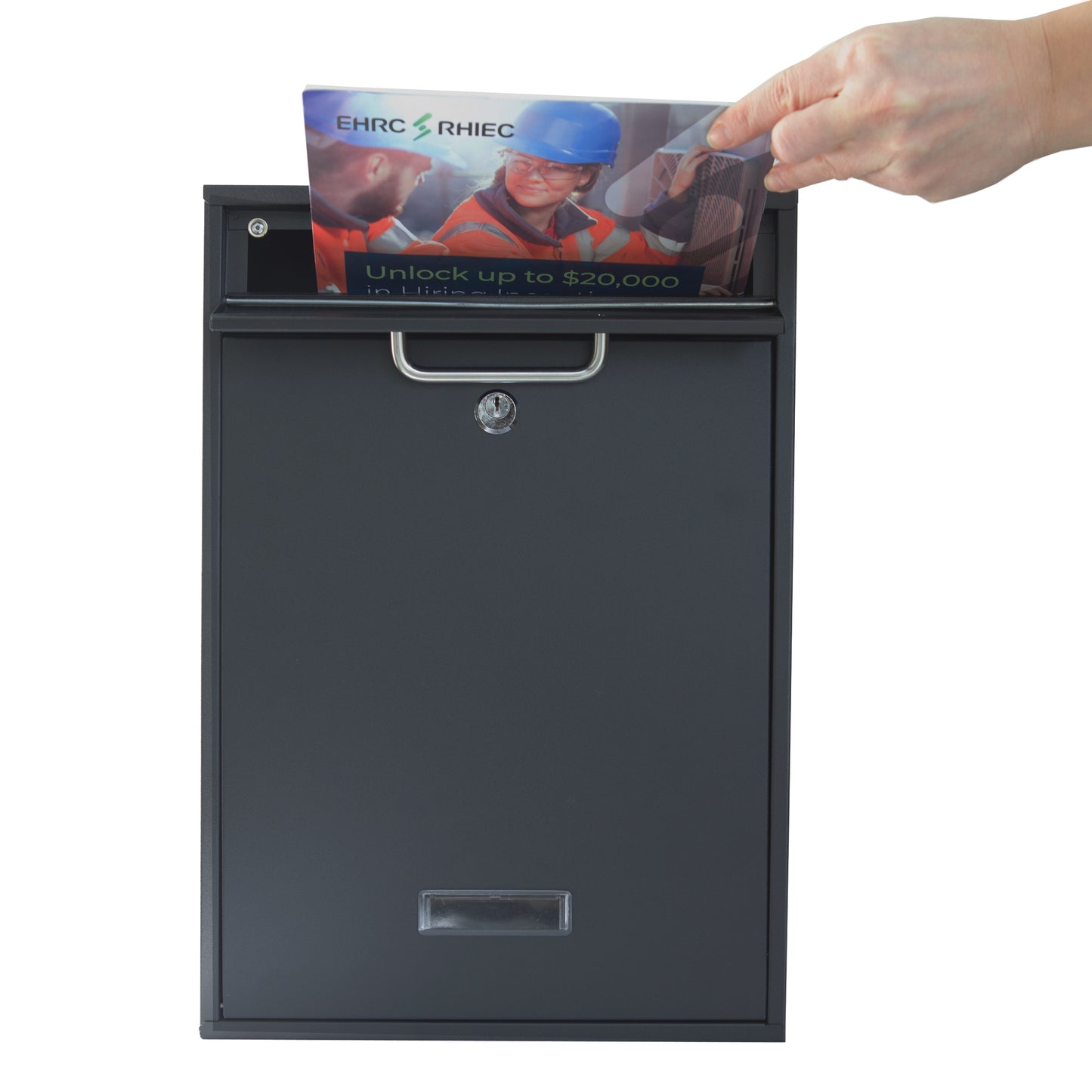Valencia Wall Mounted Mailbox, Black Sand Grain, MA36a