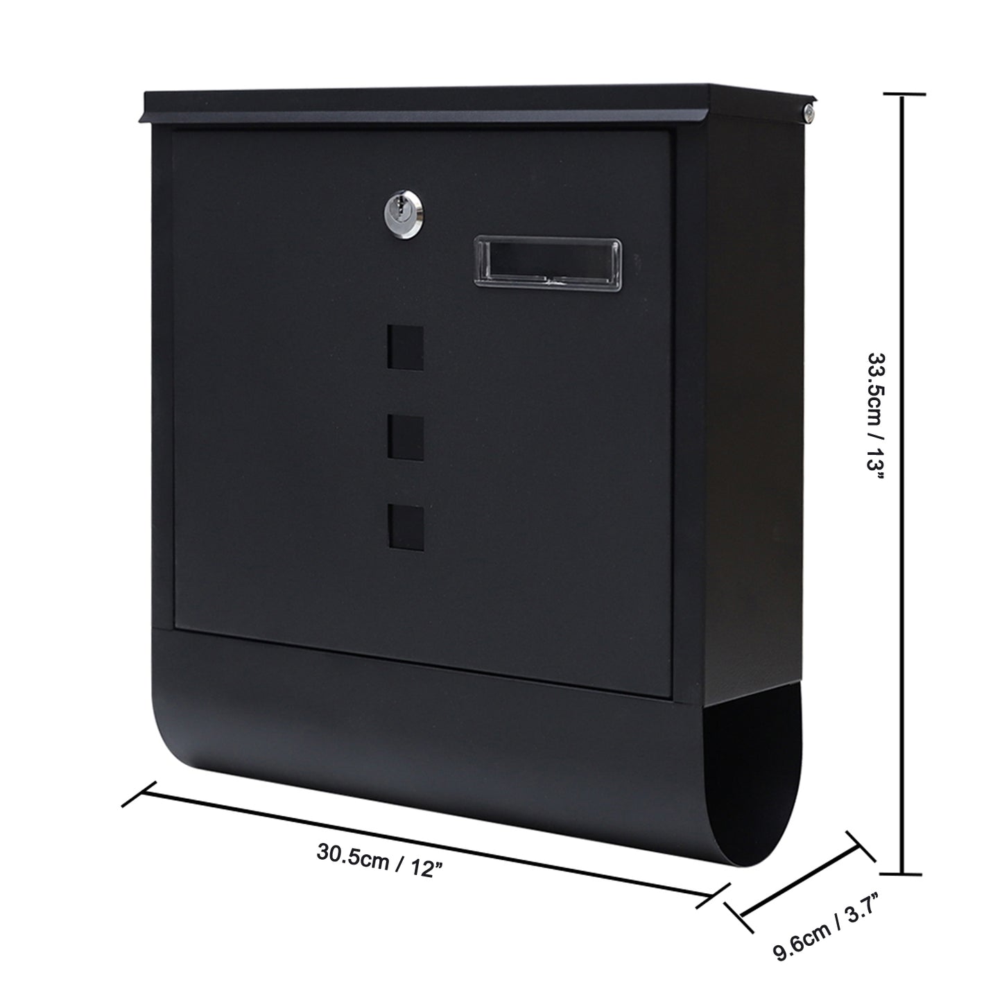 Ultimate Secure Wall Mounted Mailbox, Waterproof Rust-Proof Metal, MD01