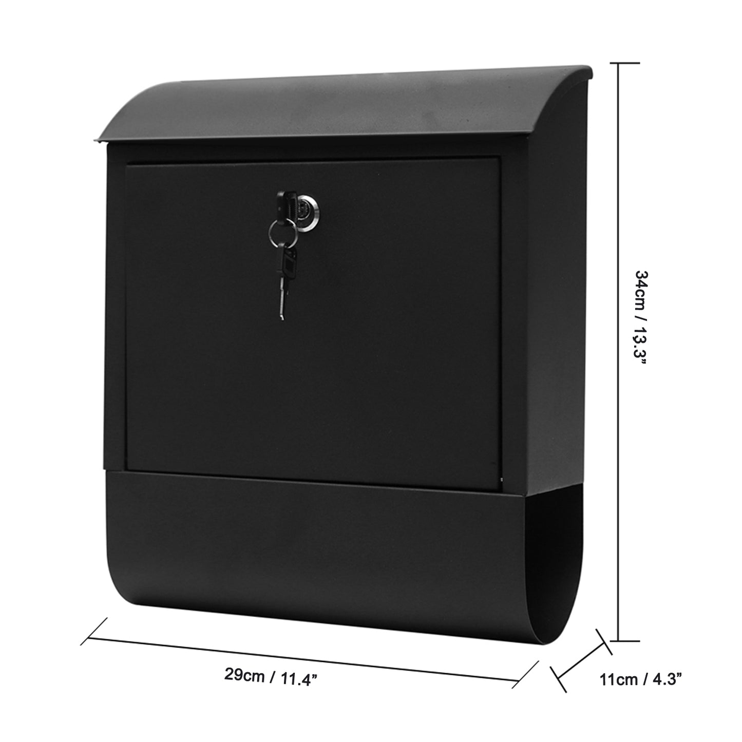 Ultimate Secure Wall Mounted Locking Steel Mailbox, MD10