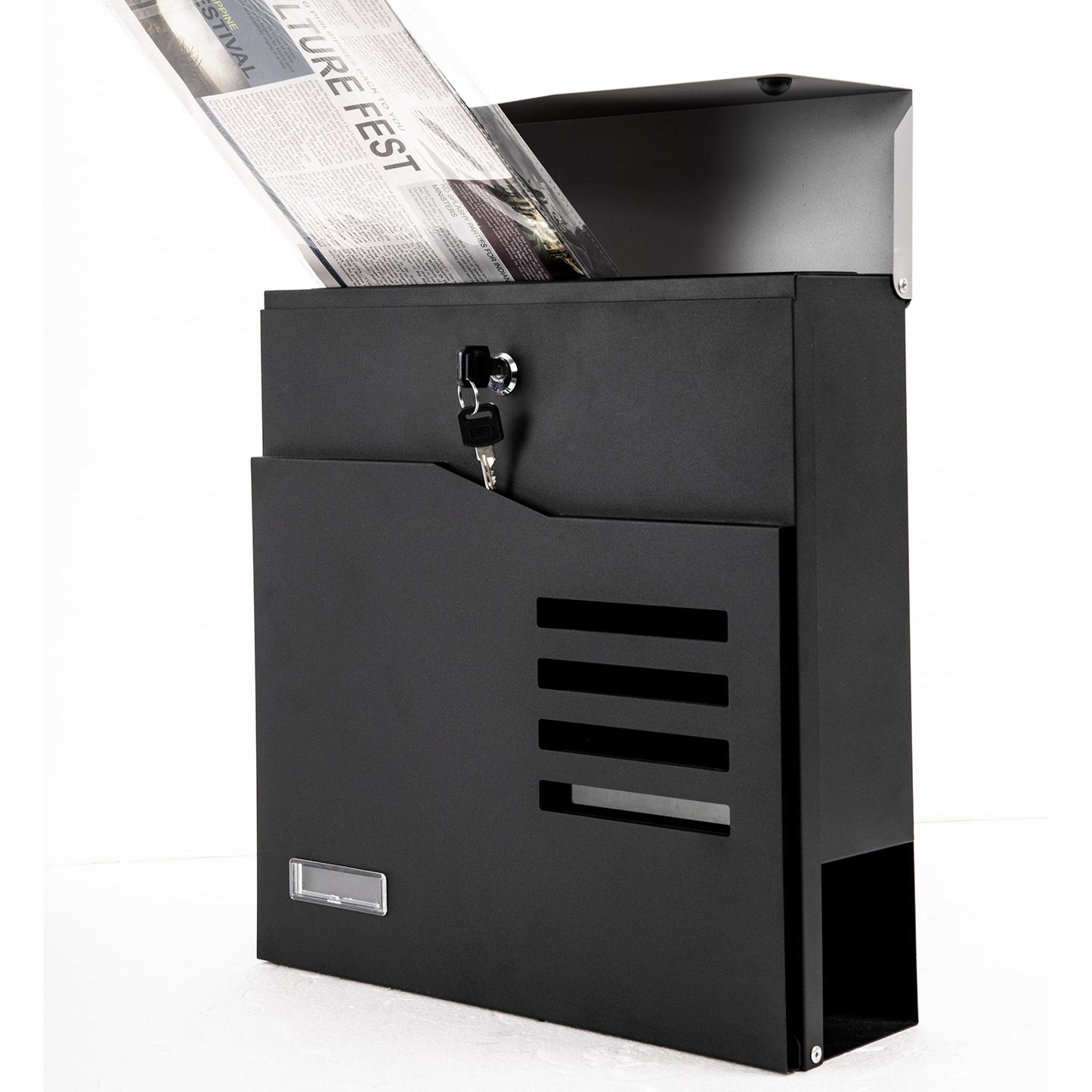Wall Mounted Lockable Steel Mailbox, MD24
