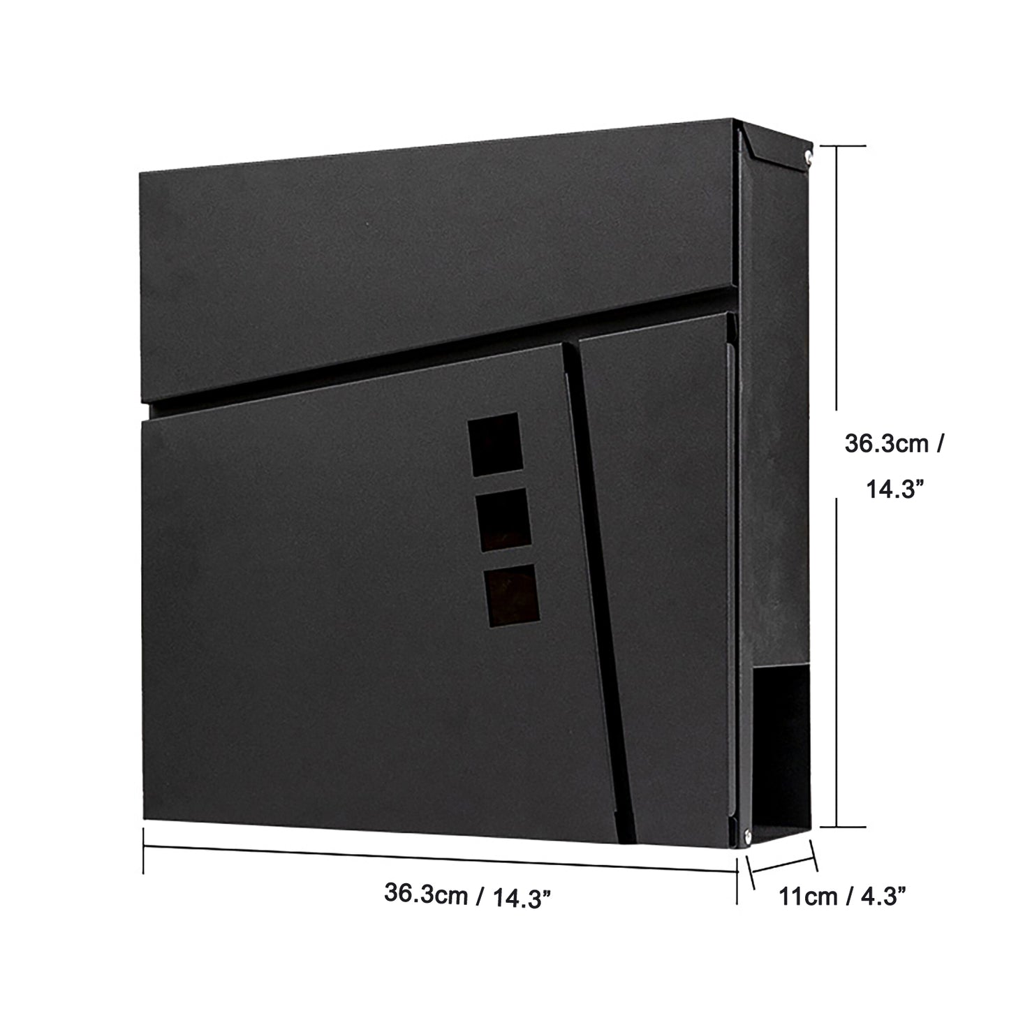 Wall Mounted Locking Steel Mailbox Model Galvanized Rust-Proof, MD26