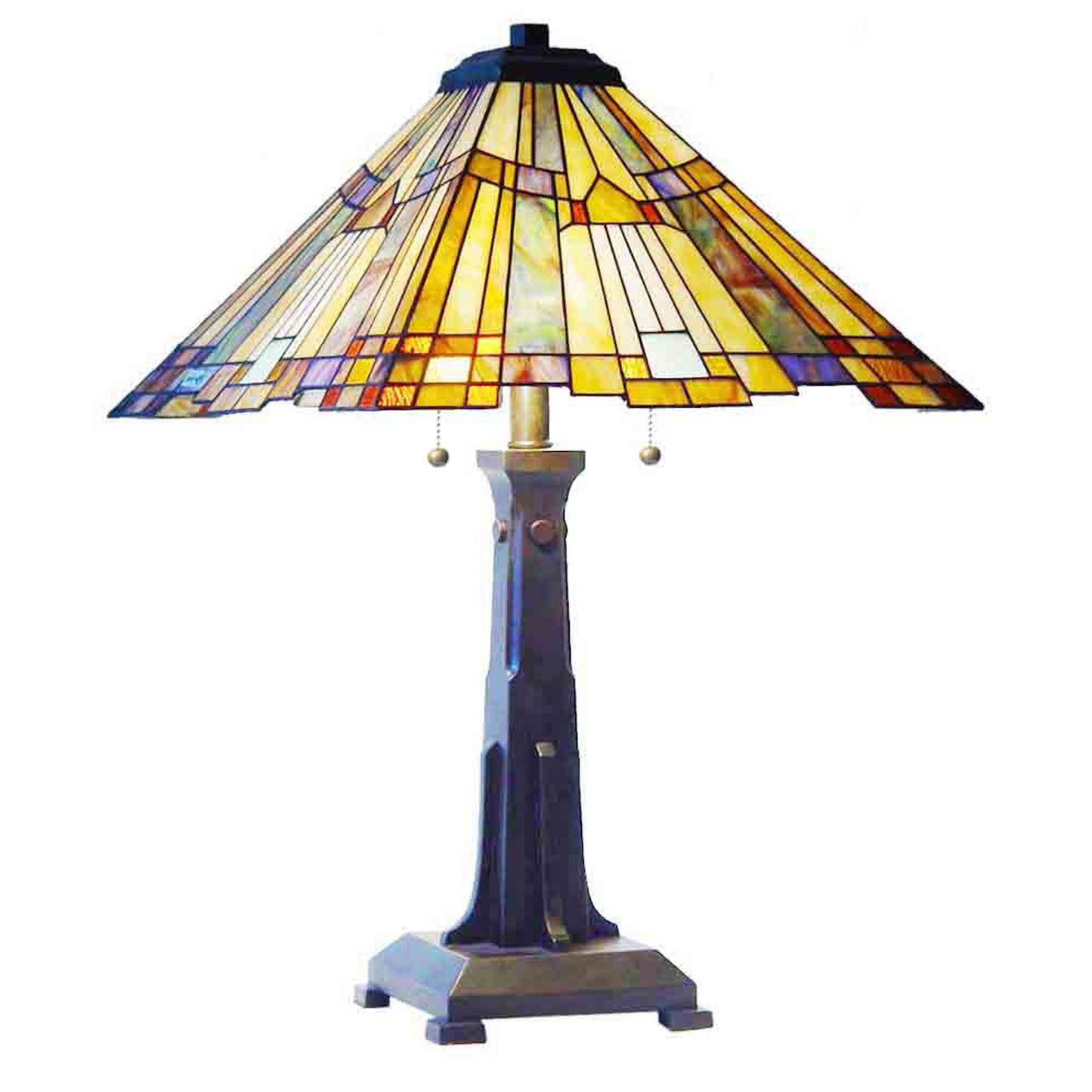 Palma Mission Style Tiffany Table Lamp, JM1628