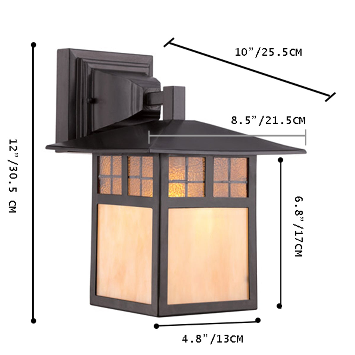 Classic Outdoor Wall Sconce, with Aluminum Frame OD1045