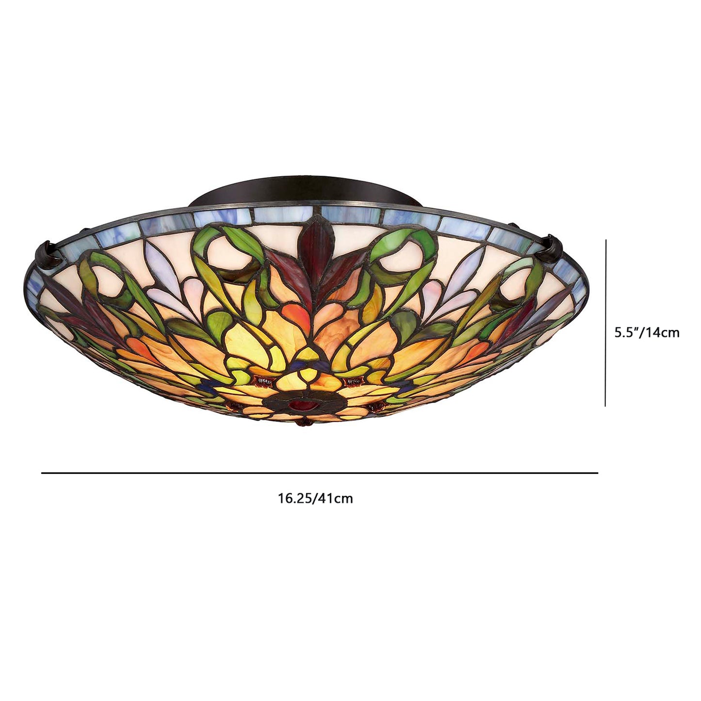 Angelia Stained Glass Ceiling Light, S1638
