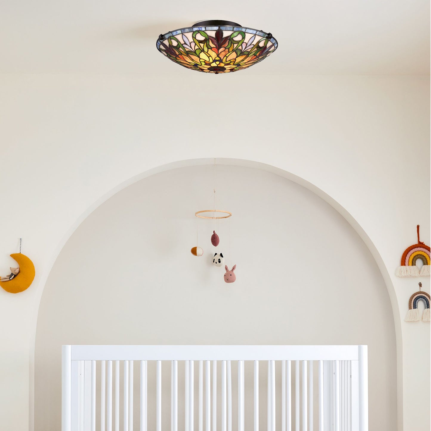 Angelia Stained Glass Ceiling Light, S1638