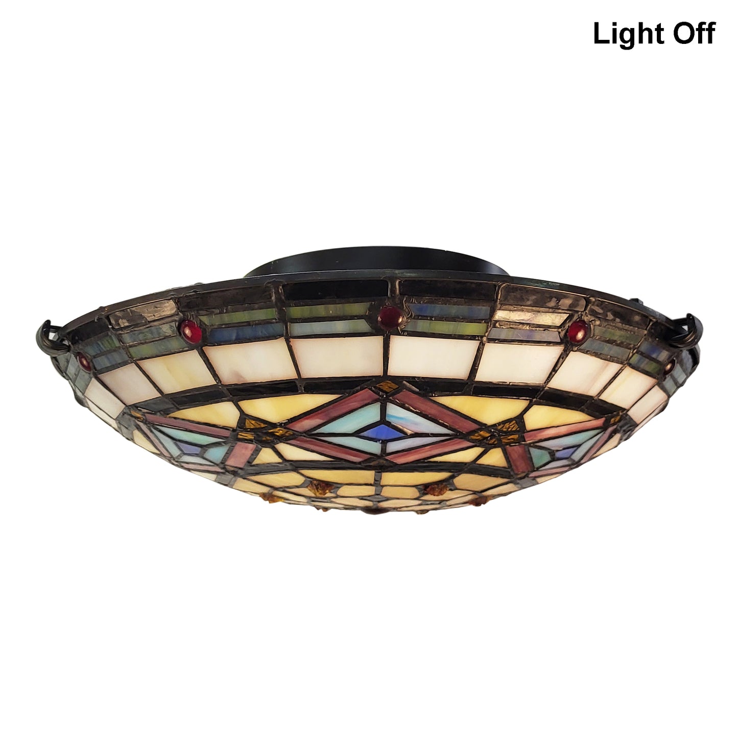 Tiffany Style - Stained Glass Flush Mount Ceiling Light, S1667