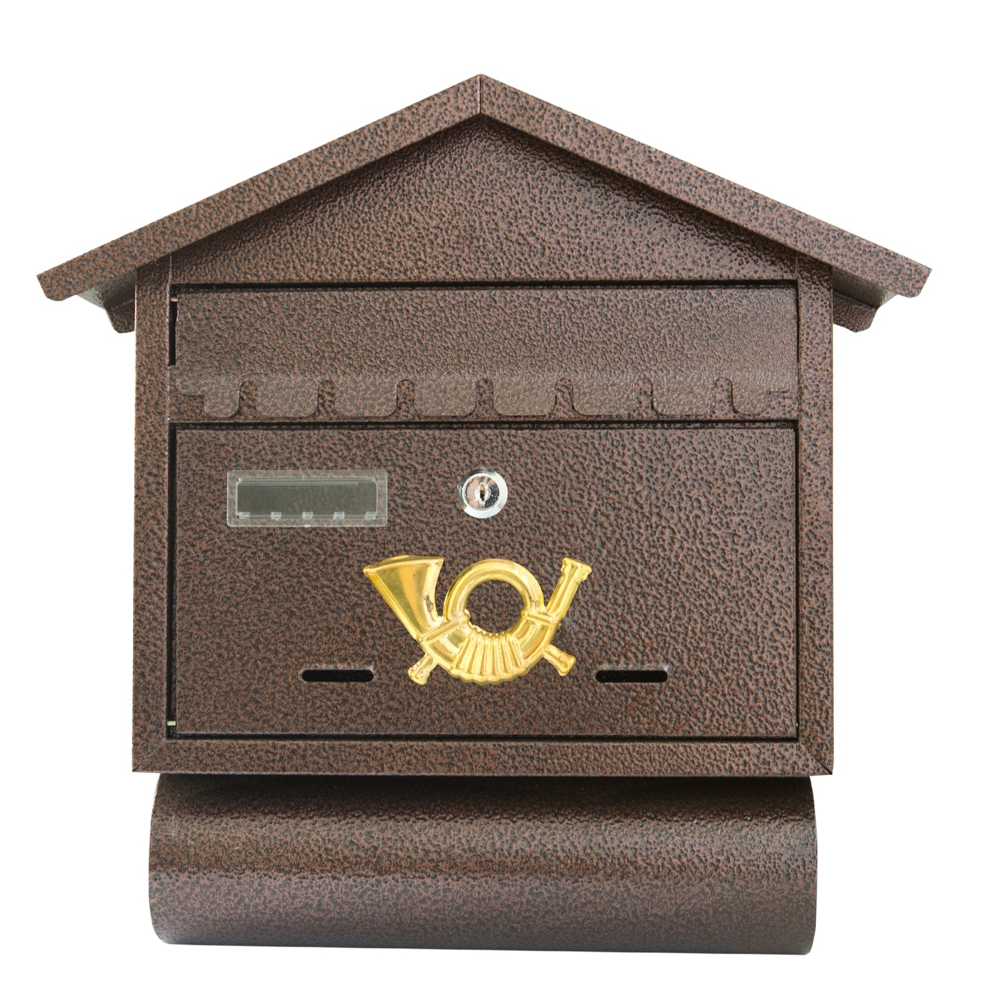 Lucerne Steel Wall Mounted Locking Mailbox, Bronze, SB15