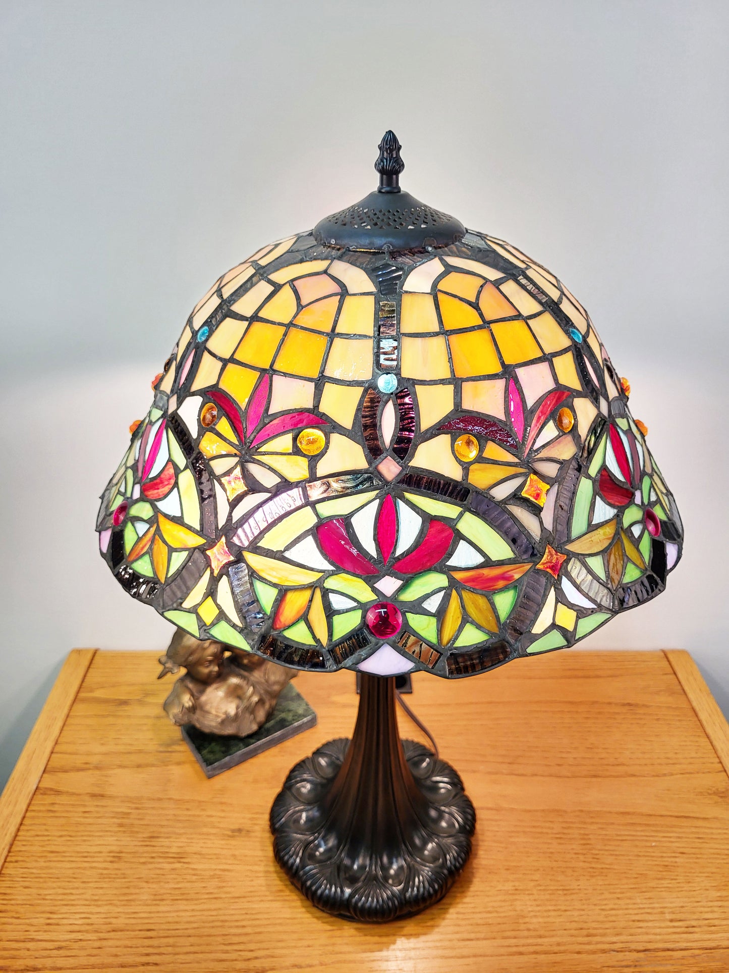 Dianthus Tiffany Floral Table Lamp, JT1620
