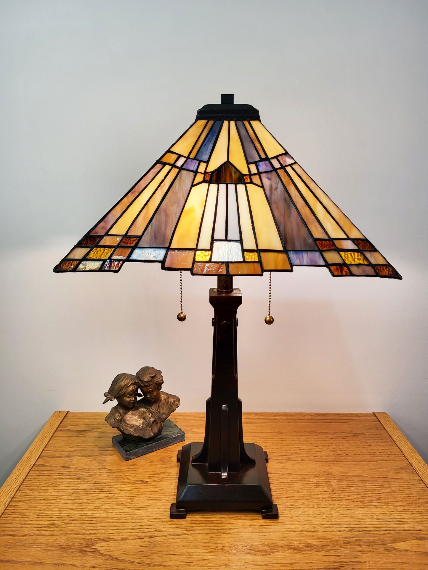Palma Mission Style Tiffany Table Lamp, JM1628