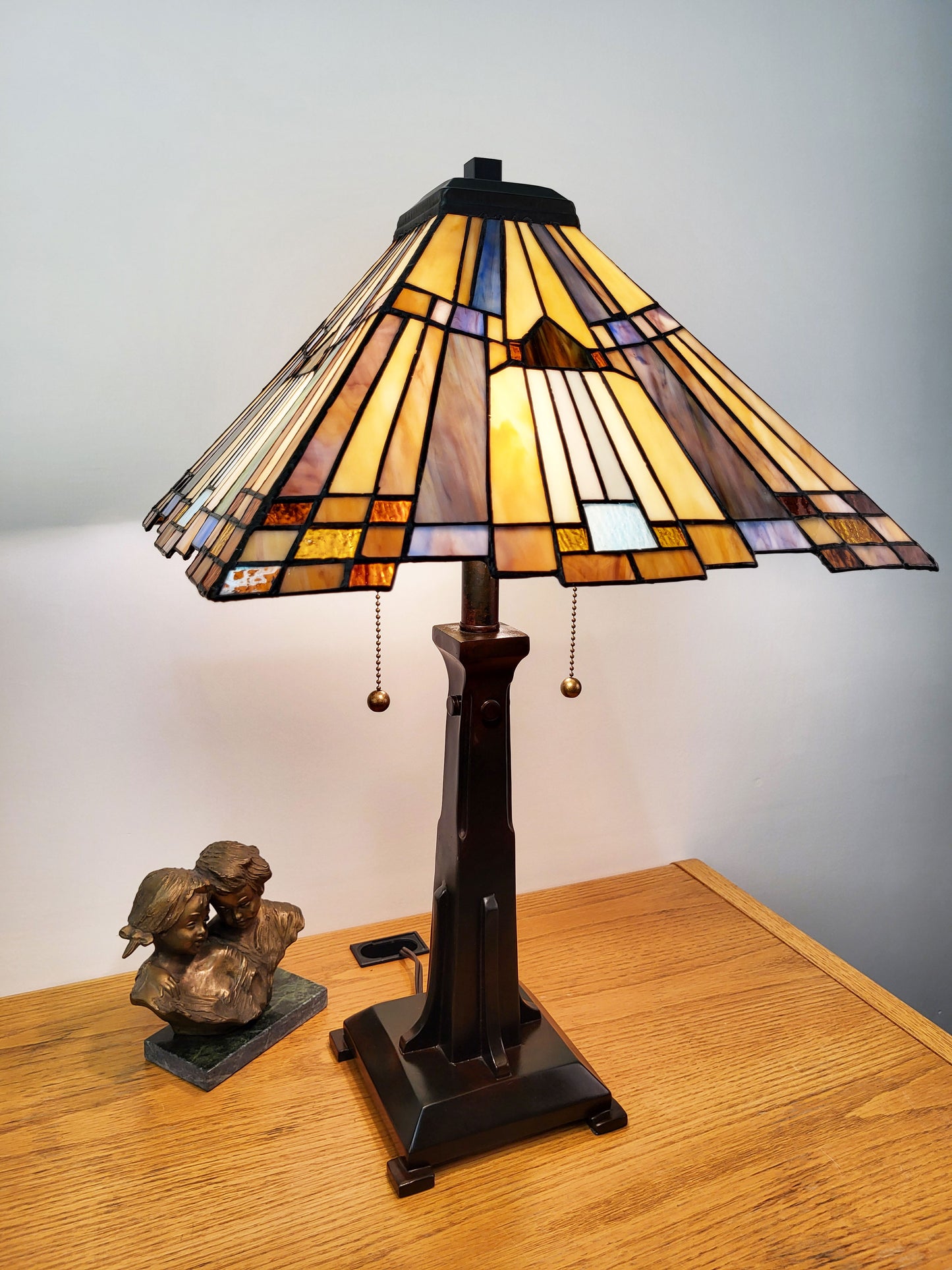 Palma Mission Style Tiffany Table Lamp, JM1628