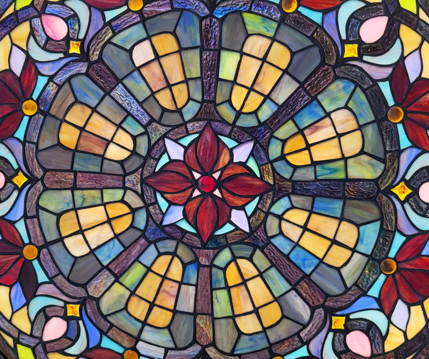 Caselina Tiffany Stained Glass Panel 24", JP22