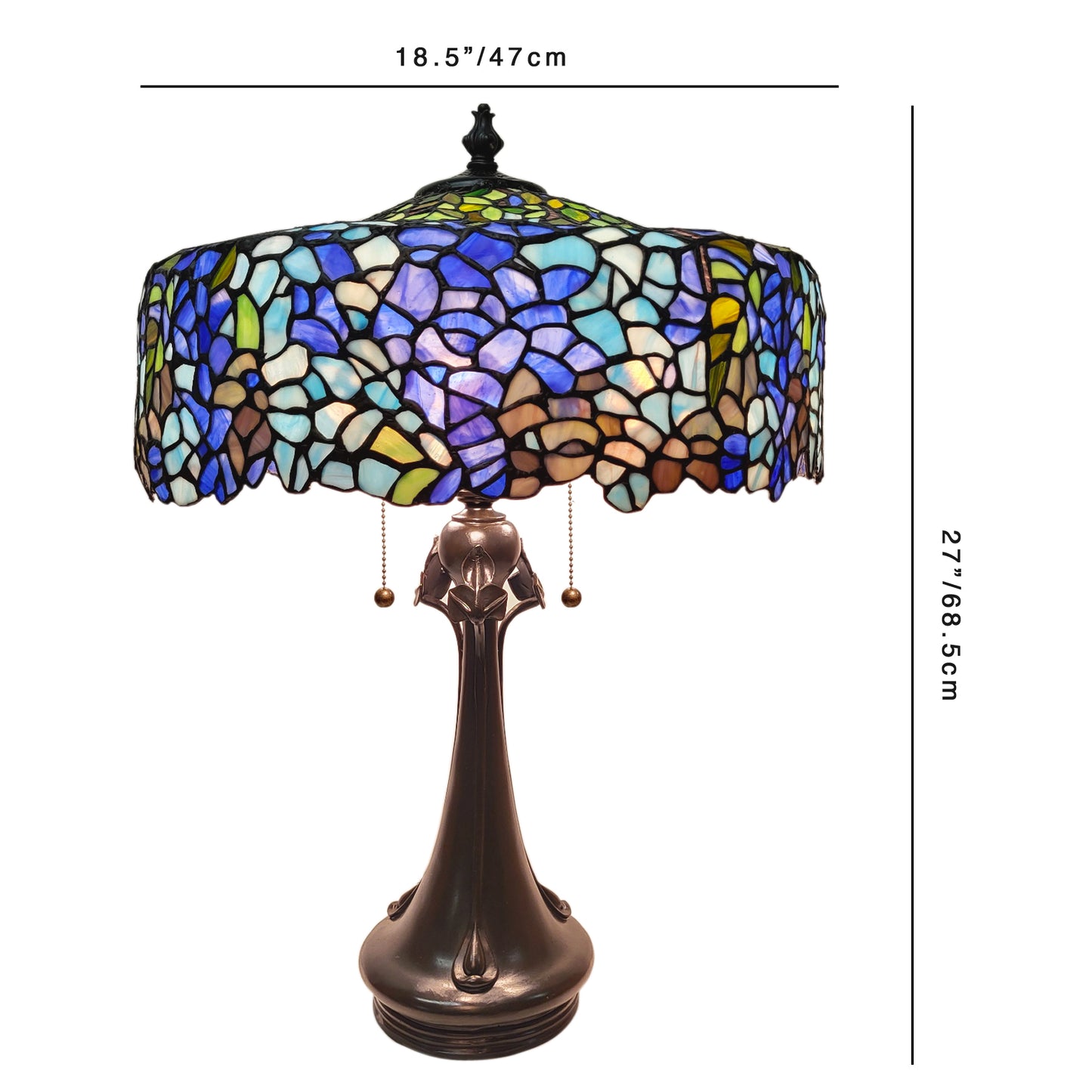 Wisteria Stained Glass Table Lamp, T1990
