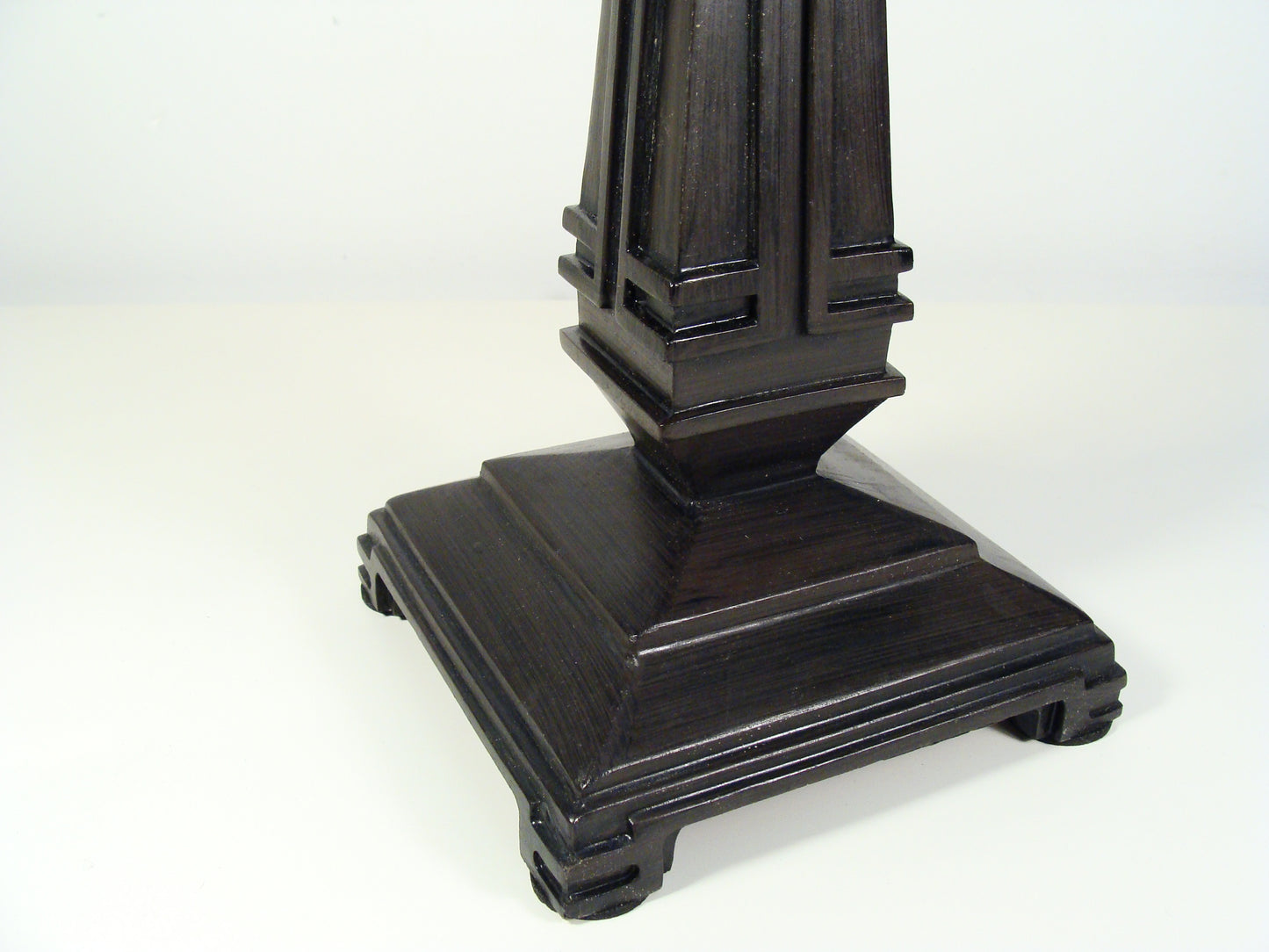 Frank Lloyd Wright Stained Glass Mission Table Lamp, 17" Blue