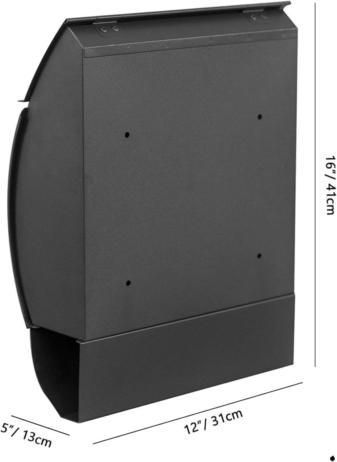 Fine Art Living Wall Mounted Locking Galvanize Steel Mailbox MD06