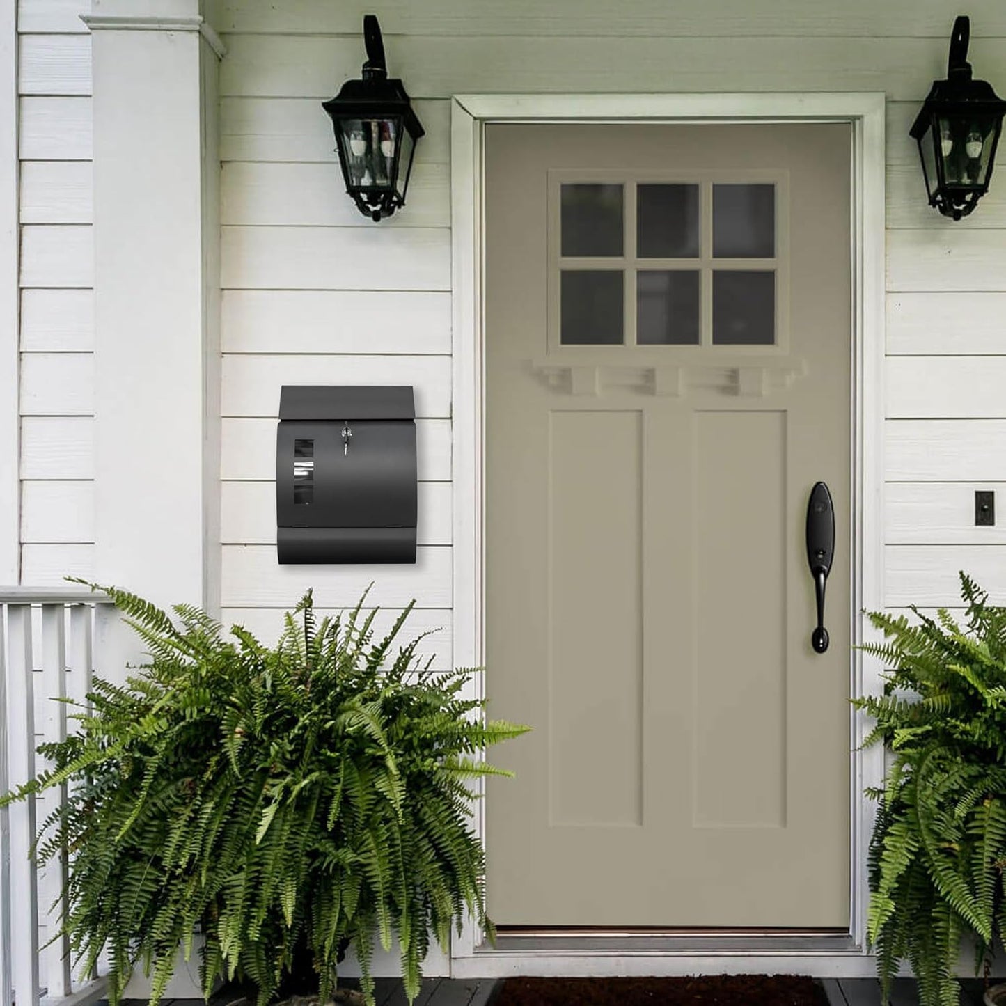 Fine Art Living Wall Mounted Locking Galvanize Steel Mailbox MD06