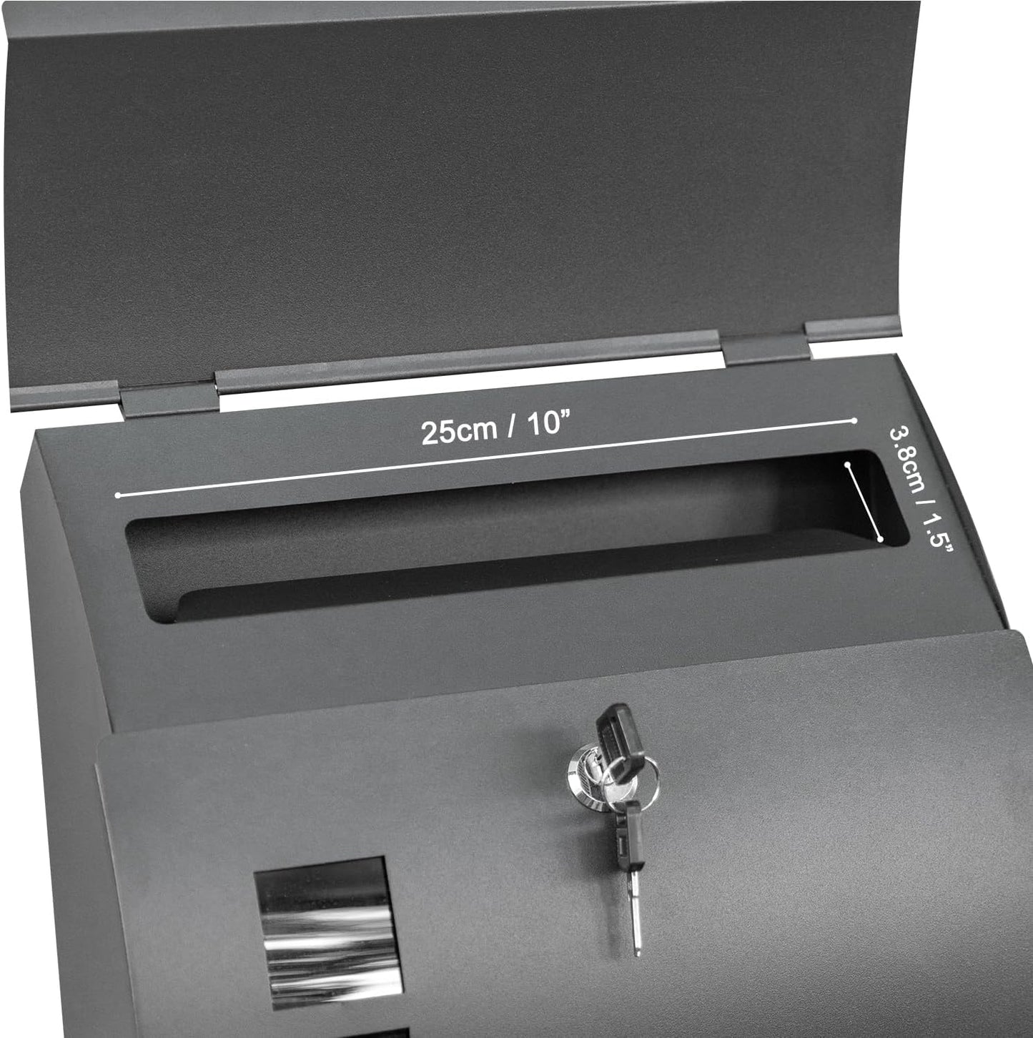 Fine Art Living Wall Mounted Locking Galvanize Steel Mailbox MD06