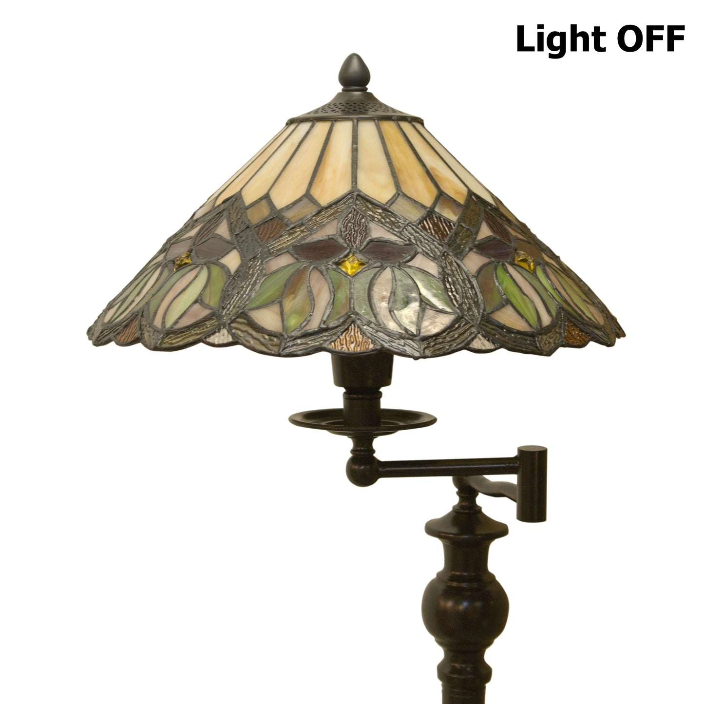 Venice Tiffany Style Floor Lamp with Swing Arm, F1423