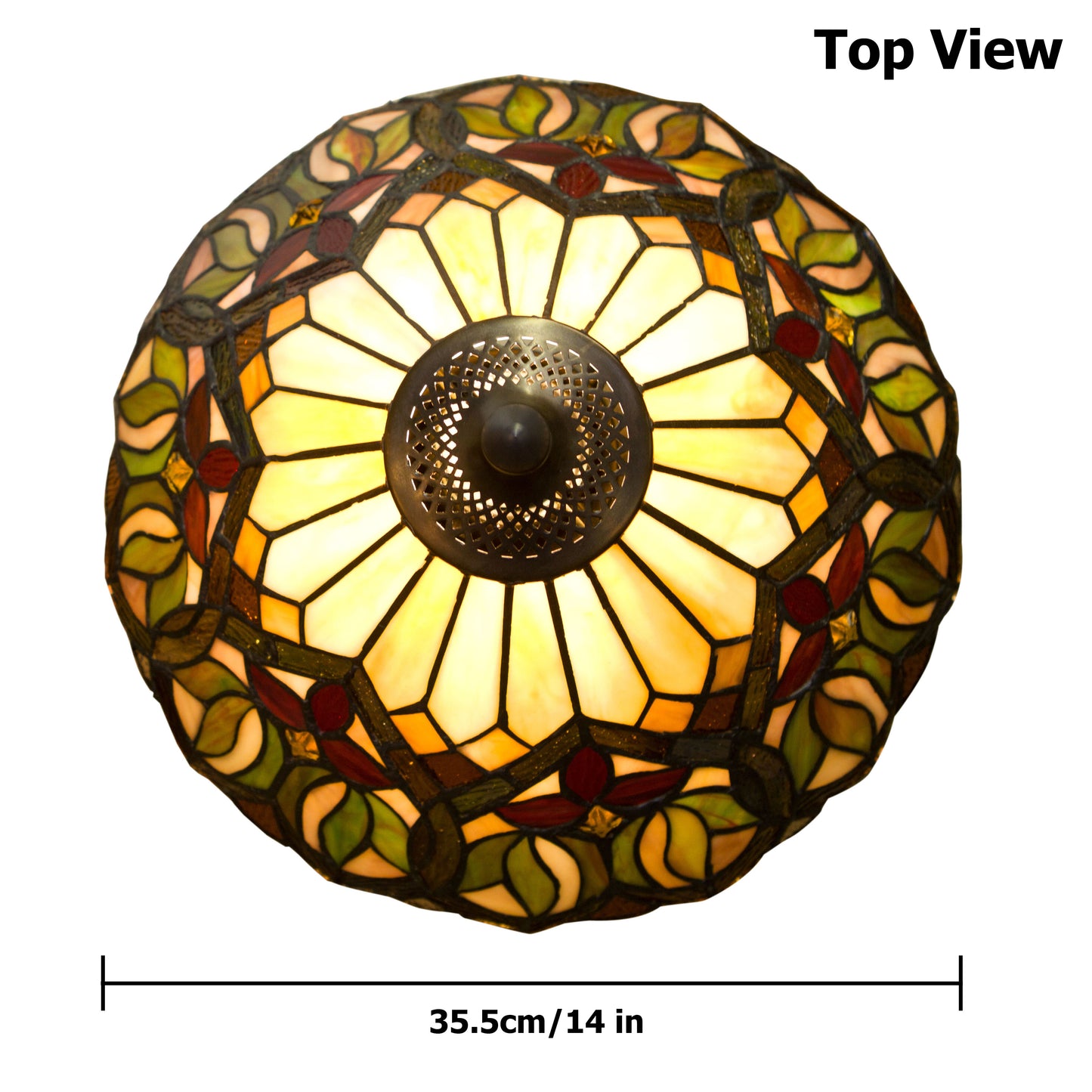 Venice Tiffany Style Floor Lamp with Swing Arm, F1423
