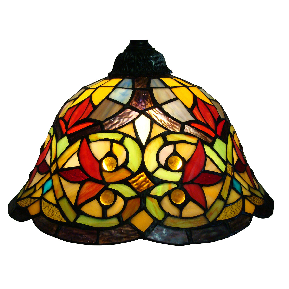 Verona Tiffany Style Stained Glass Arched Floor Lamp, F1220