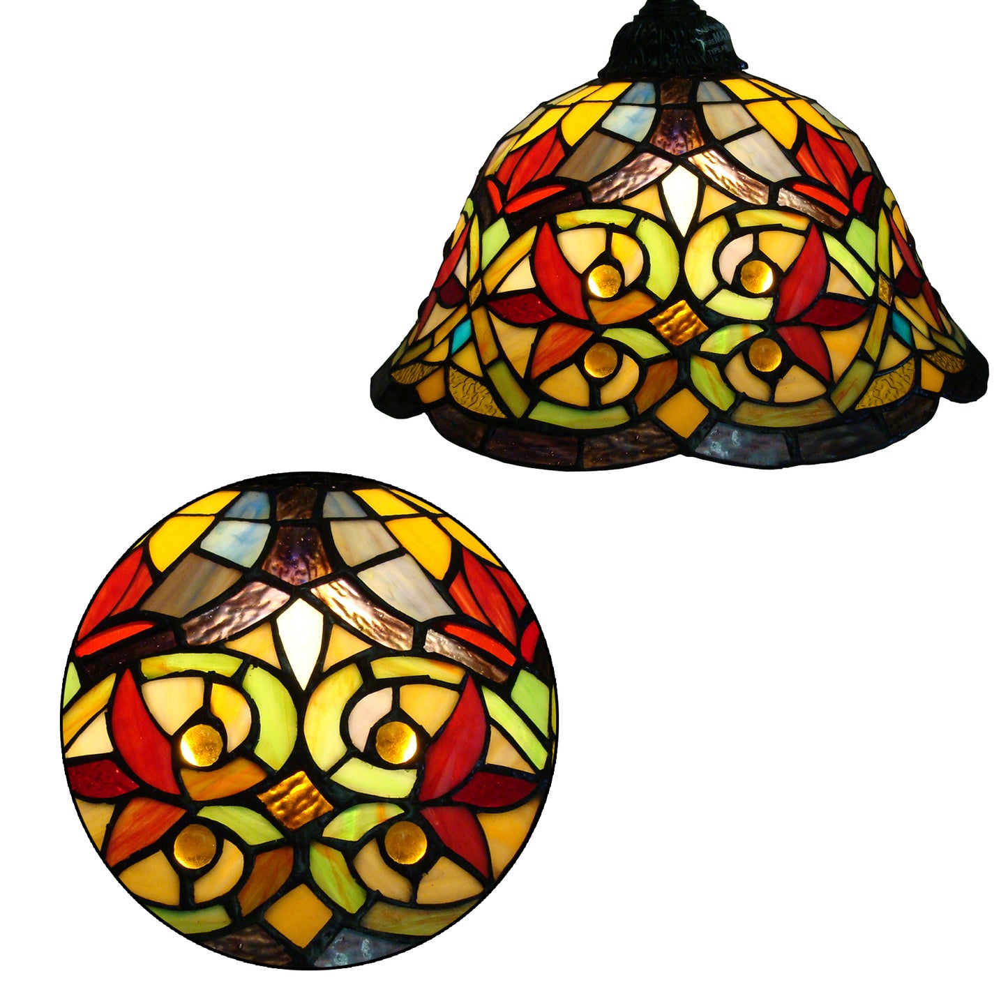 Verona Tiffany Style Stained Glass Arched Floor Lamp, F1220