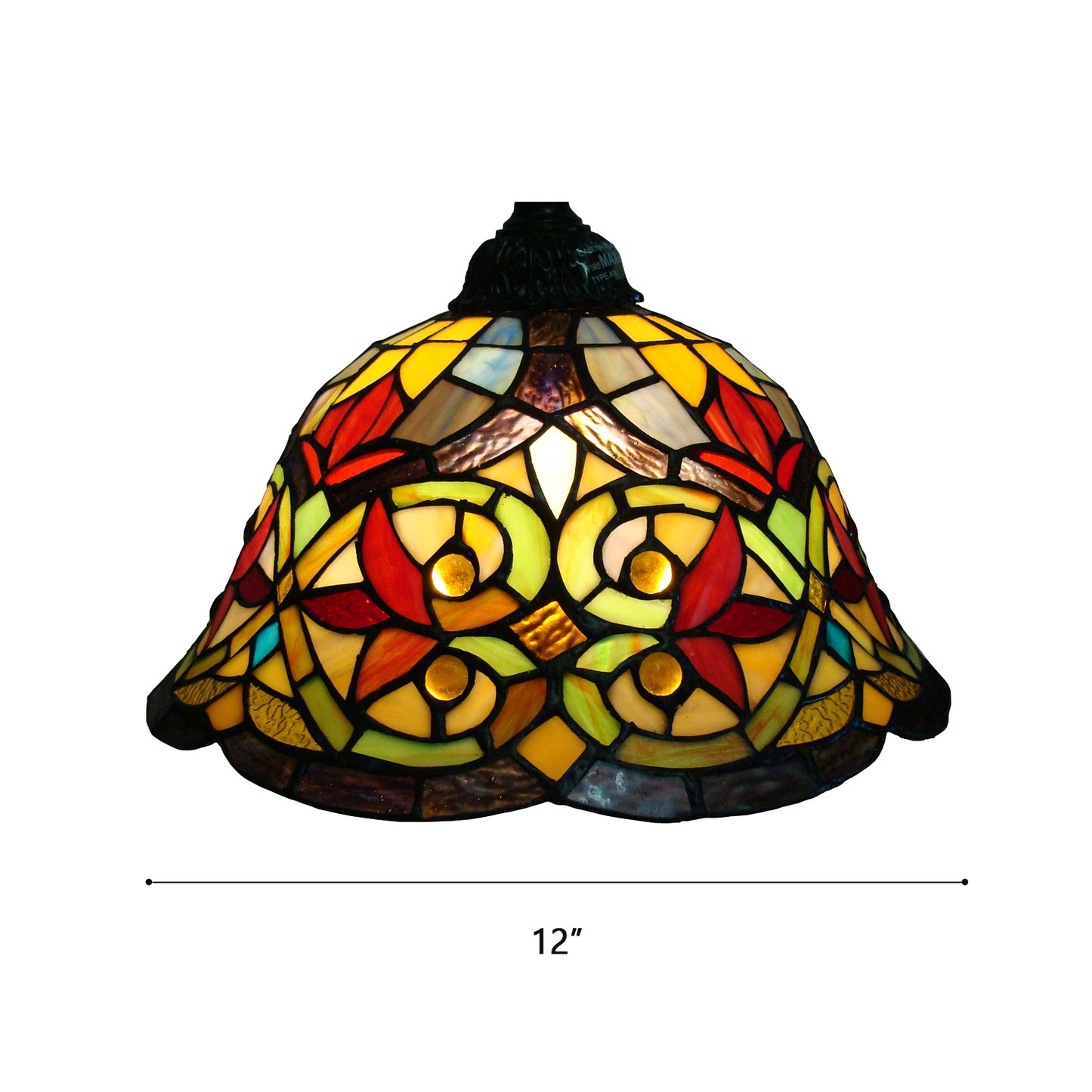 Verona Tiffany Style Stained Glass Arched Floor Lamp, F1220