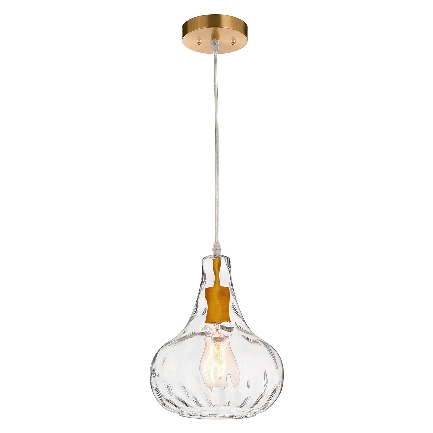 Castelo Modern Glass Pendant Hanging Light Fixture Gold/Black GH26B/GH26G