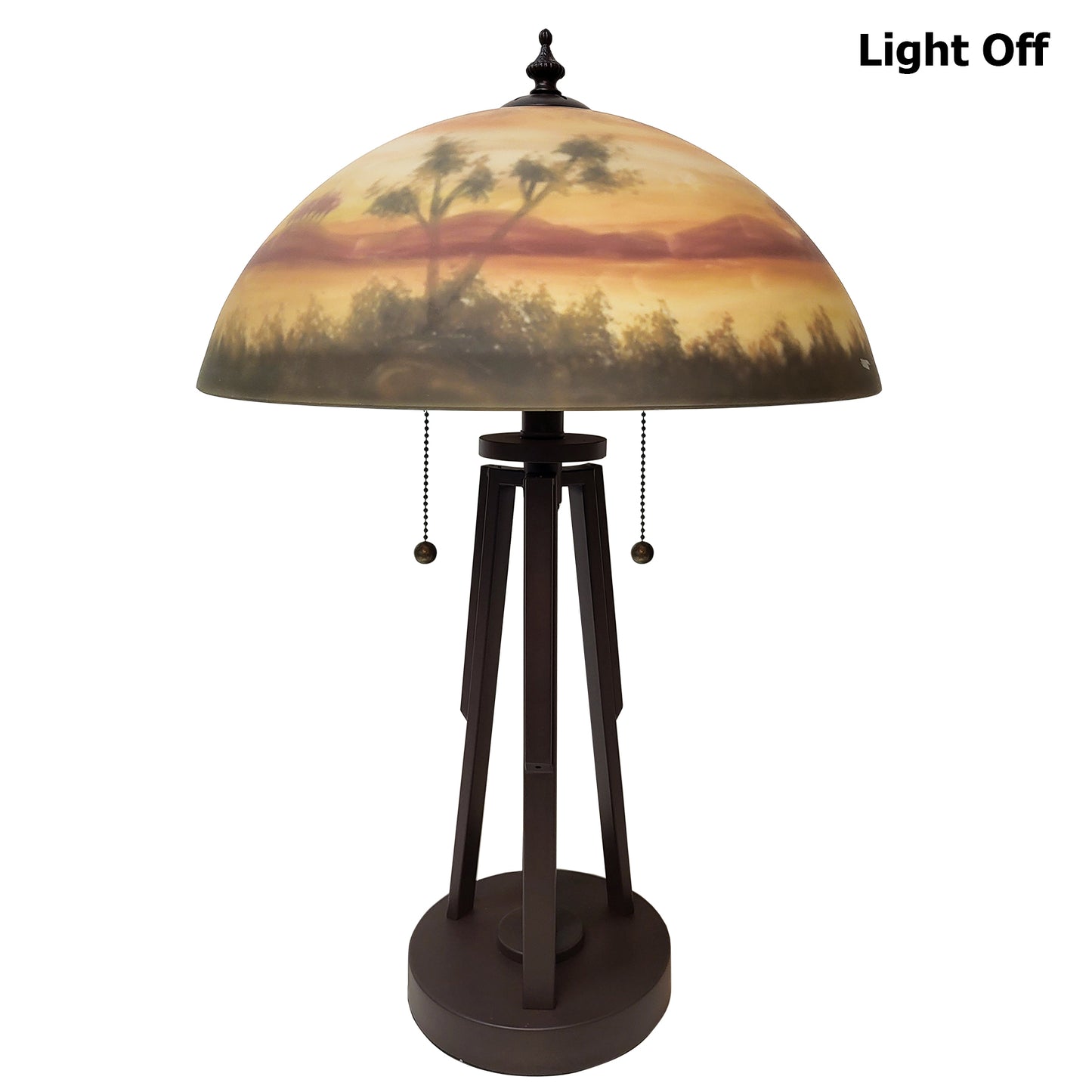 Hand Painted Handel Style Glass Table Lamp, HD1668