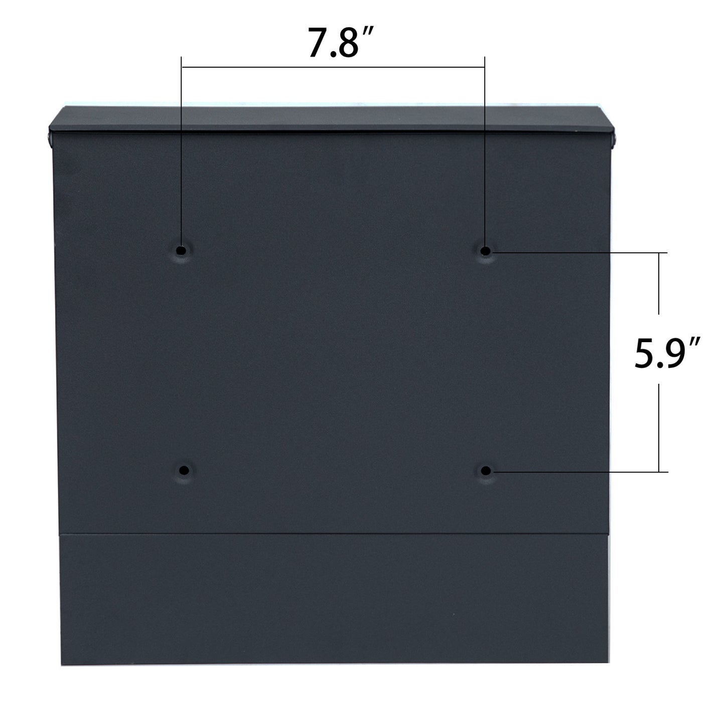 Wall Mounted Locking Steel Mailbox, MD02