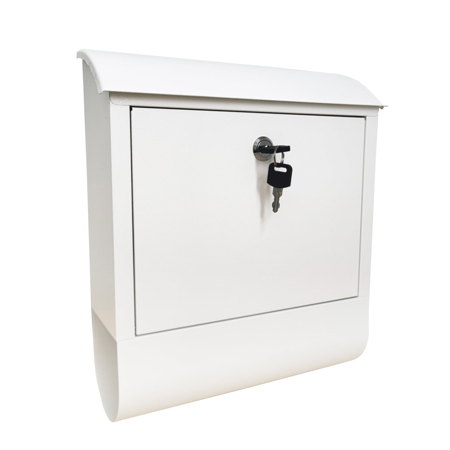 Ultimate Secure Wall Mounted Locking Steel Mailbox, MD10W (White)