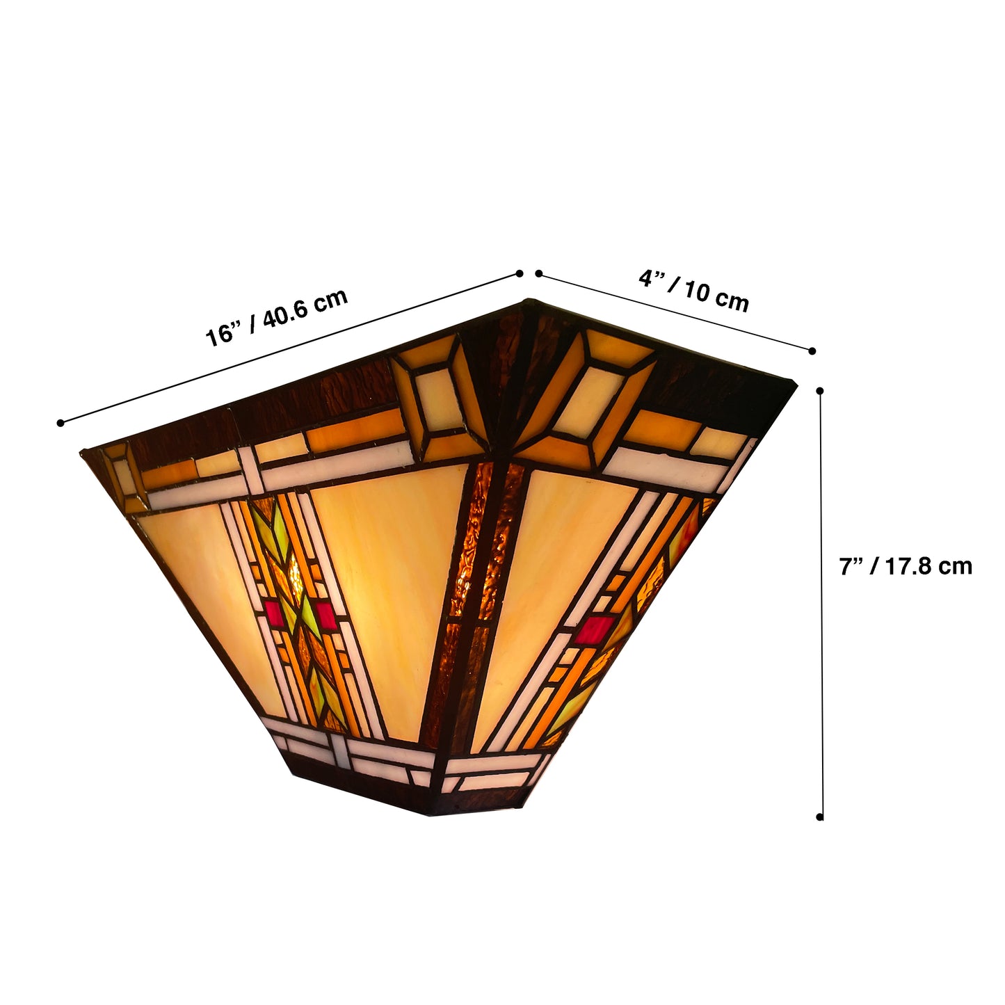 Fine Art Lighting MW1683 131 Glass Cuts Tiffany Wall Sconce, 16 x 7 x 4