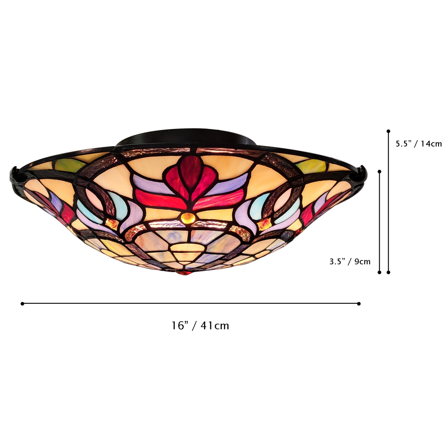 Florence Stained Glass Ceiling Light, S1656