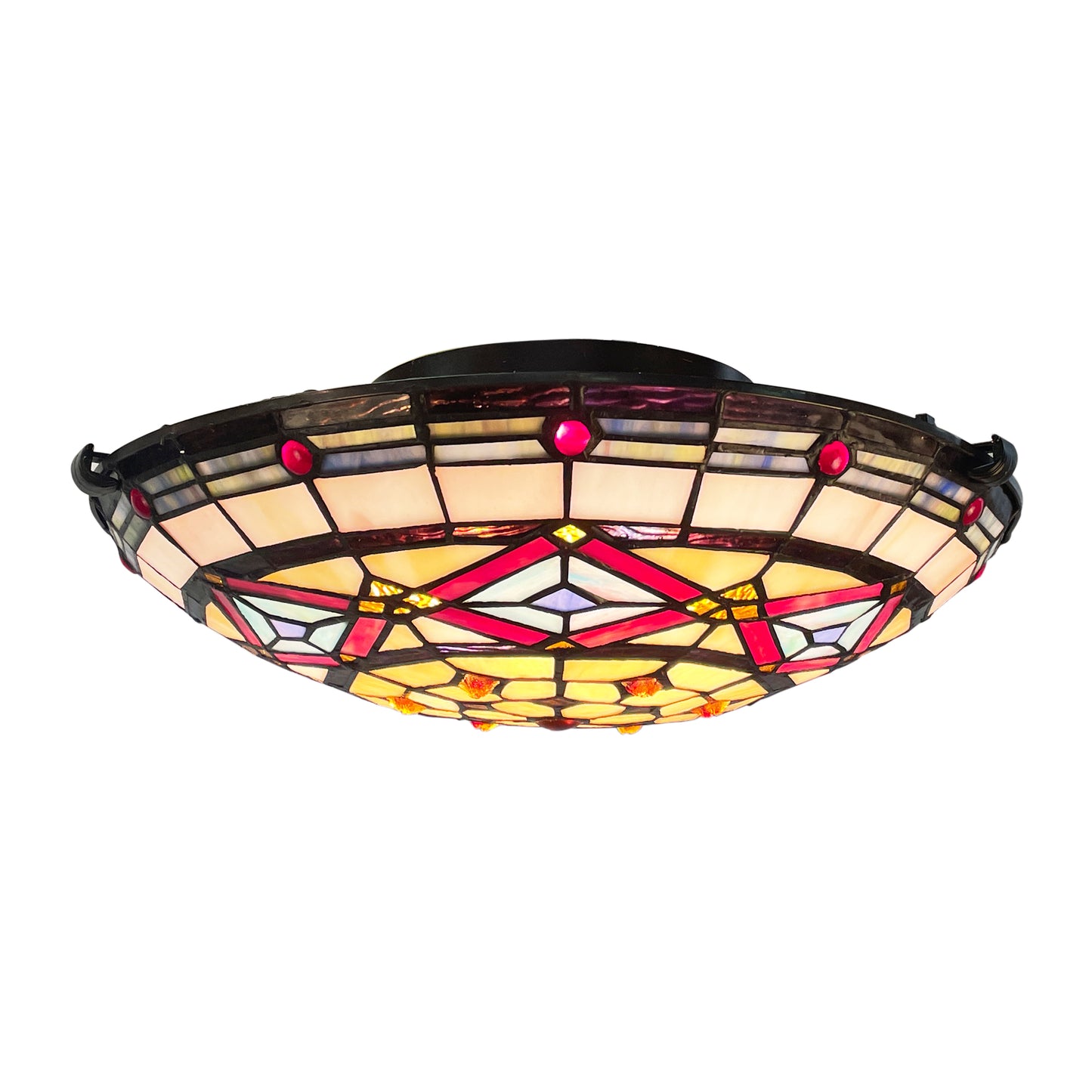 Tiffany Style - Stained Glass Flush Mount Ceiling Light, S1667