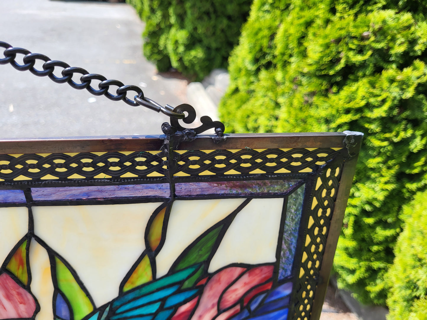 Flight of The Hummingbirds Stained Glass Window Panel, P488