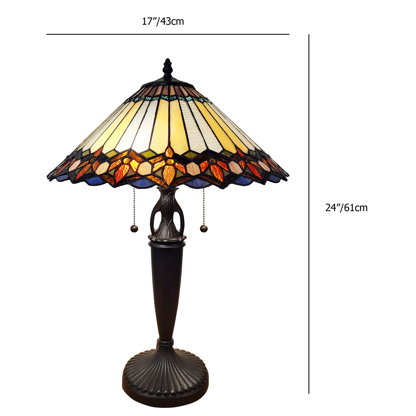 Handcrafted Stained Glass Table Lamp  – T1622