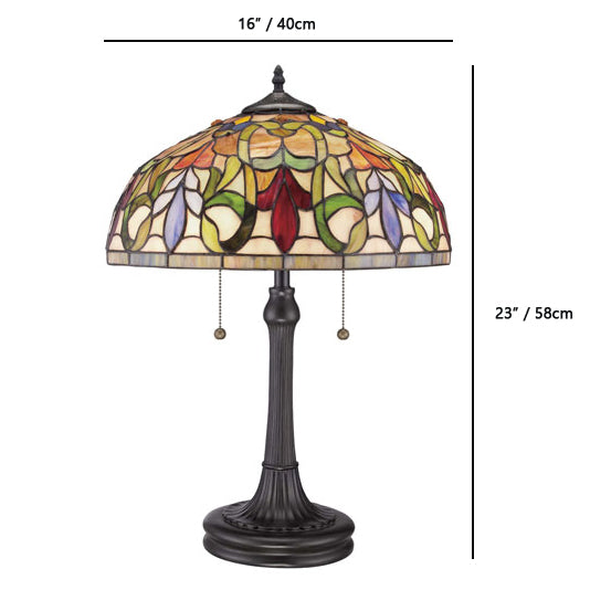 Tiffany Style Floral Table Lamp 23", T1638