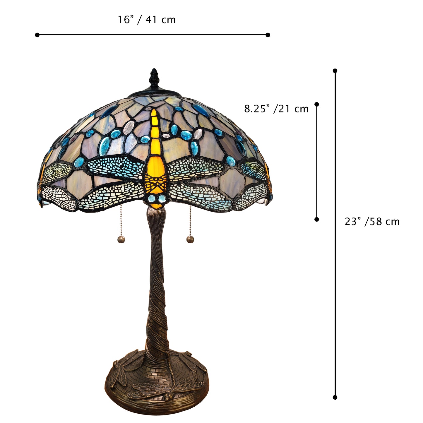 Tiffany Style Dragonfly Table Lamp - Blue  T1694N