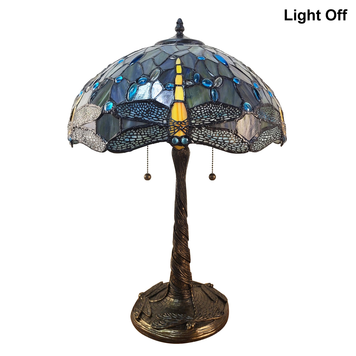 Tiffany Style Dragonfly Table Lamp - Blue  T1694N