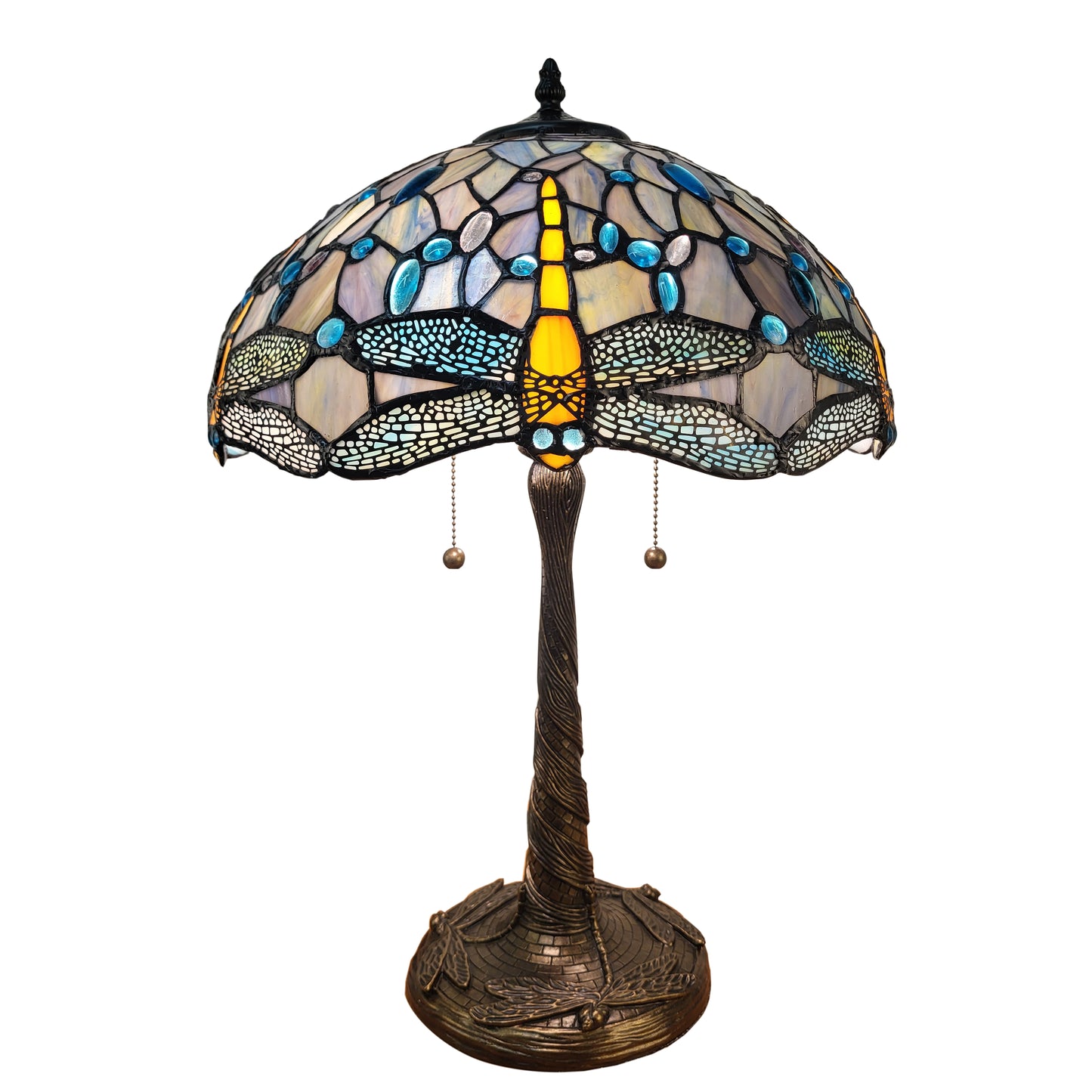Tiffany Style Dragonfly Table Lamp - Blue  T1694N