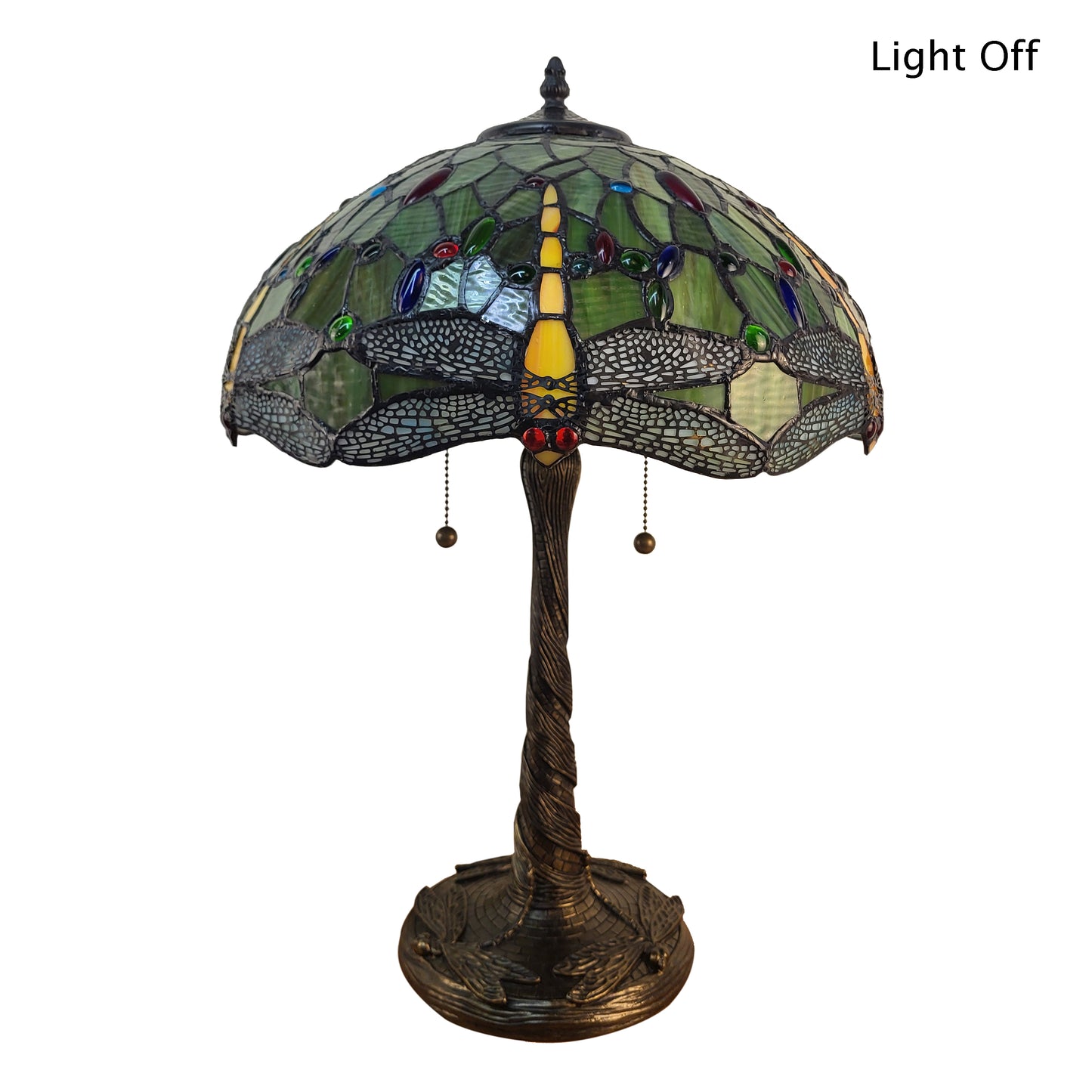 Tiffany Style Dragonfly Table Lamp Green – T1695N