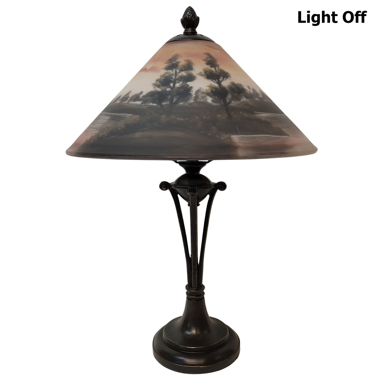 Hand Painted Handel Style Glass Table Lamp, HD1202